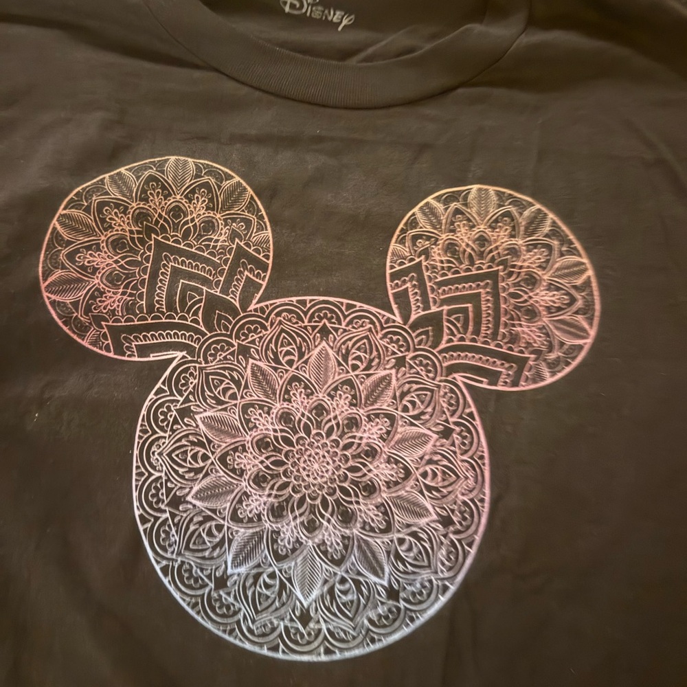 Disney Black 2XLT Mickey Mouse & Friends Mandala Mickey Shirt NWT